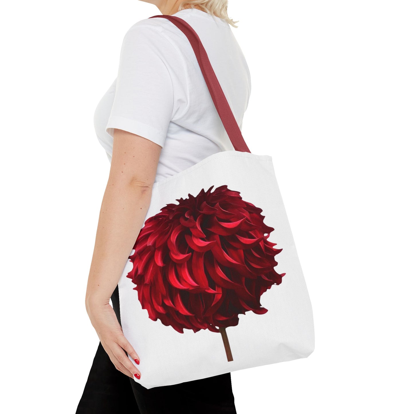 Red Dahlia Tote Bag