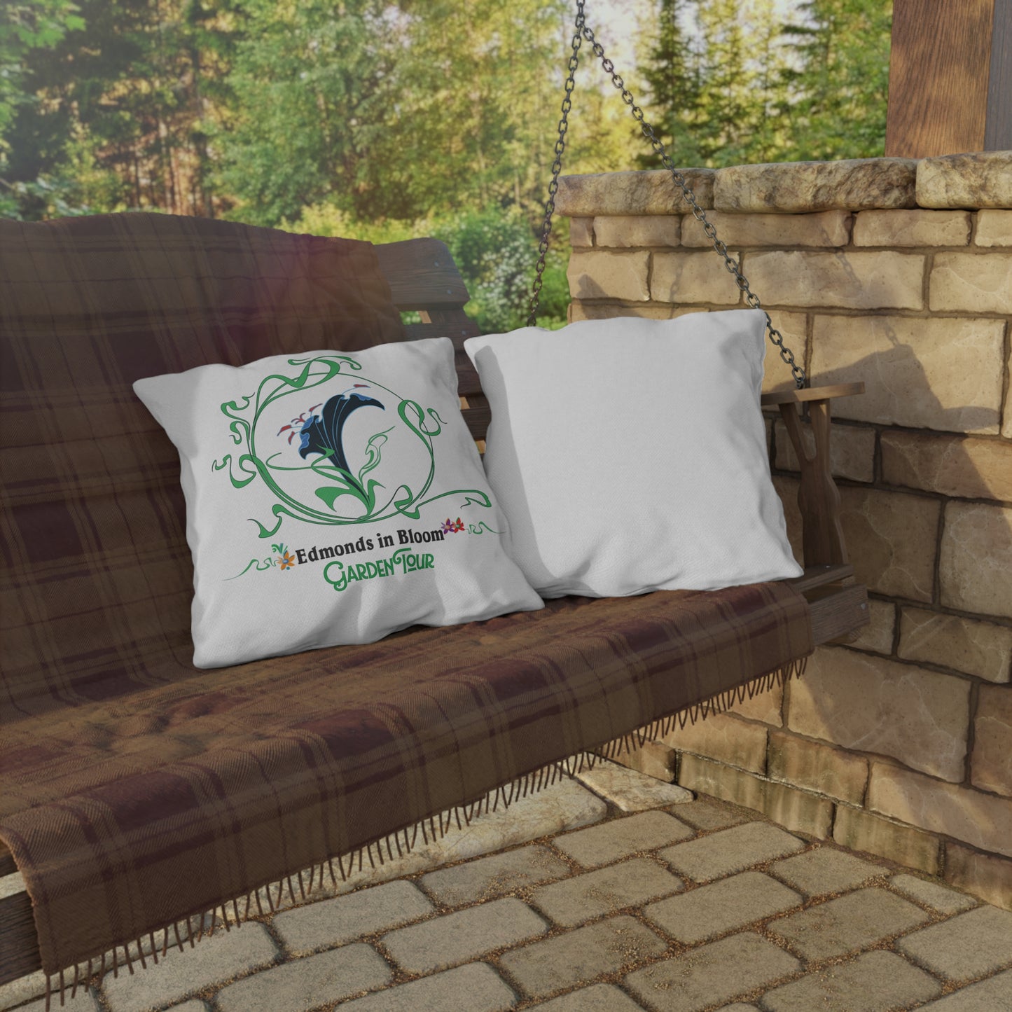 Edmonds in Bloom Garden Tour Outdoor Pillows (Flower)