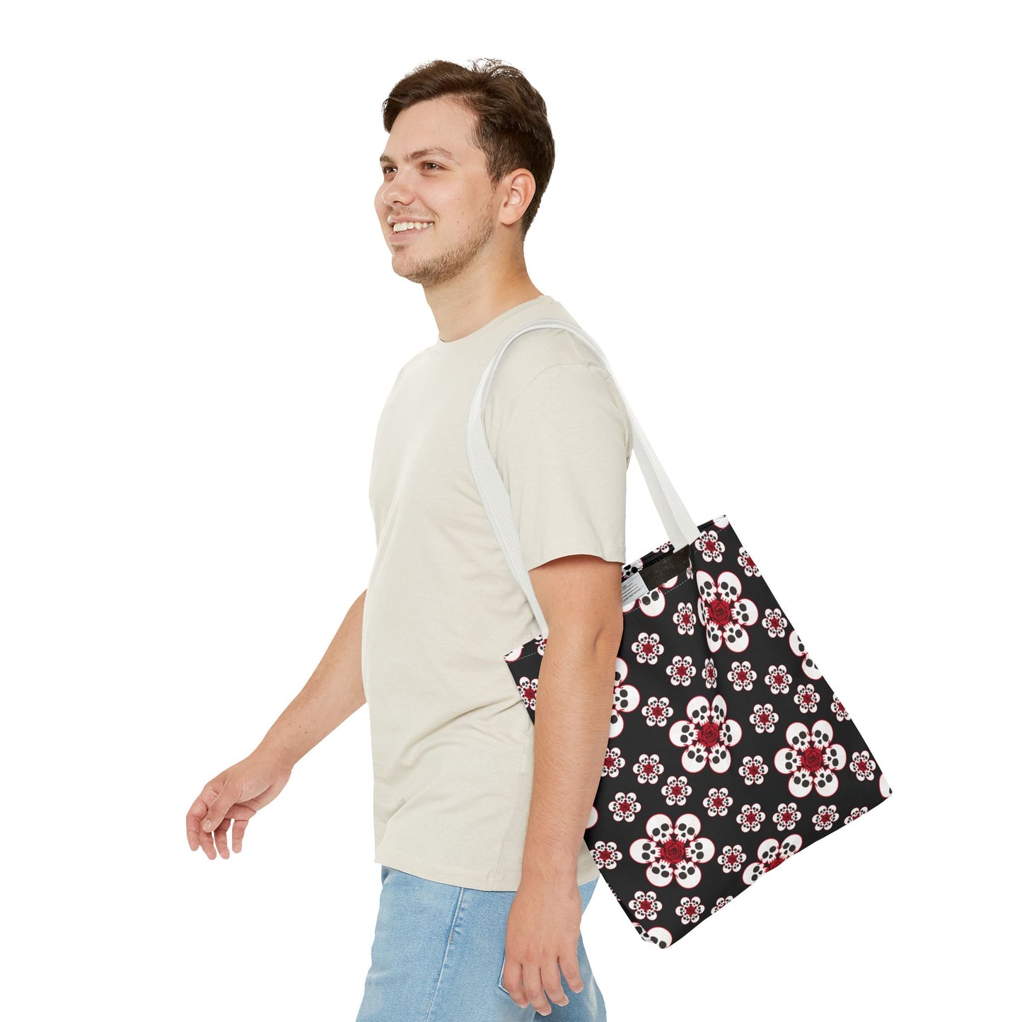 Skull Flower Tote Bag