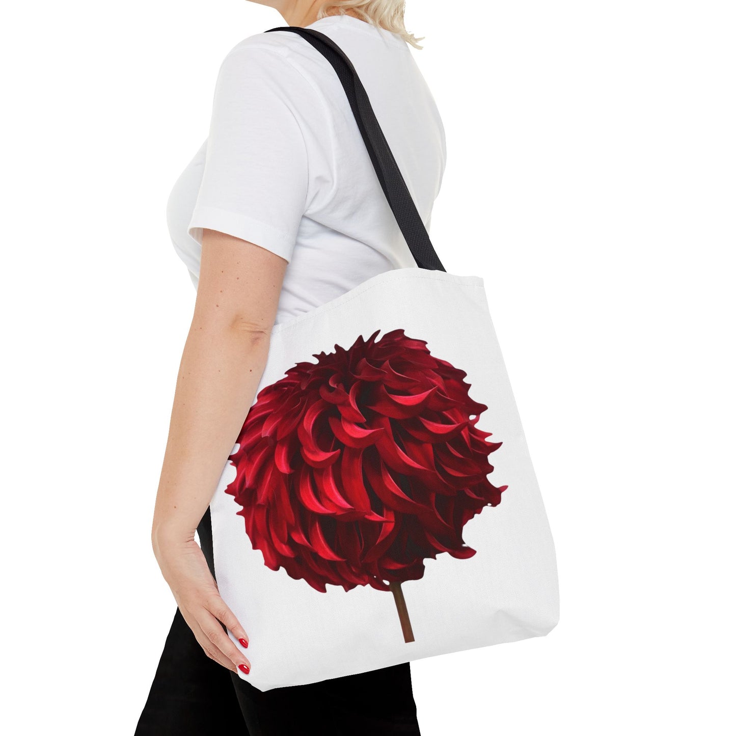 Red Dahlia Tote Bag