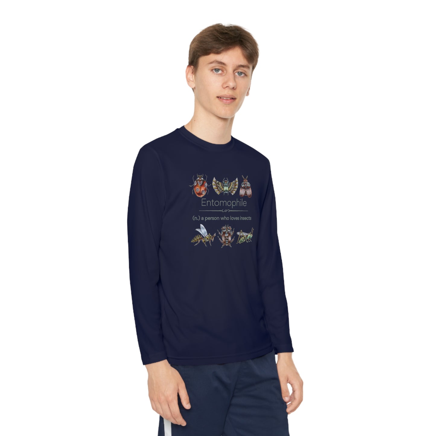 Entomophile II - Lover of Insects and Bugs Youth Long Sleeve Competitor Tee