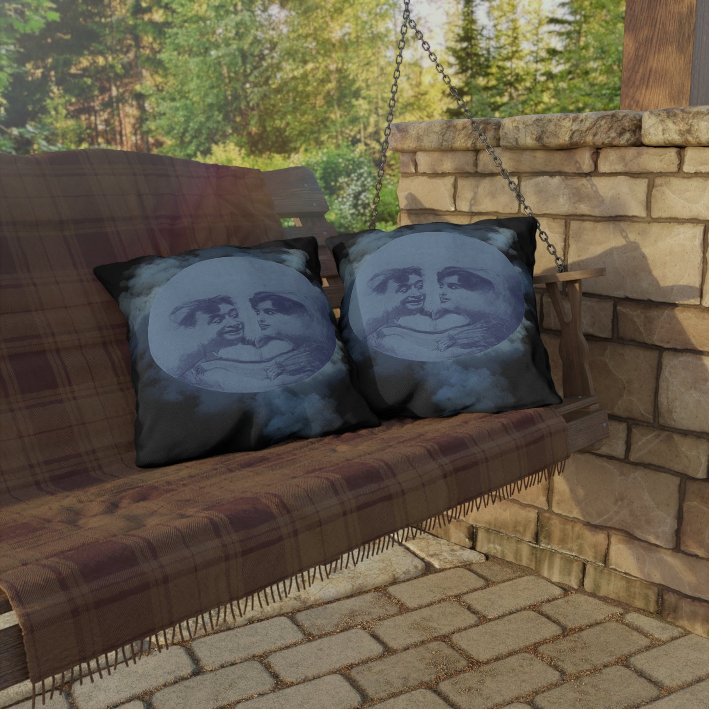 Lover's Blue Moon Outdoor Pillows