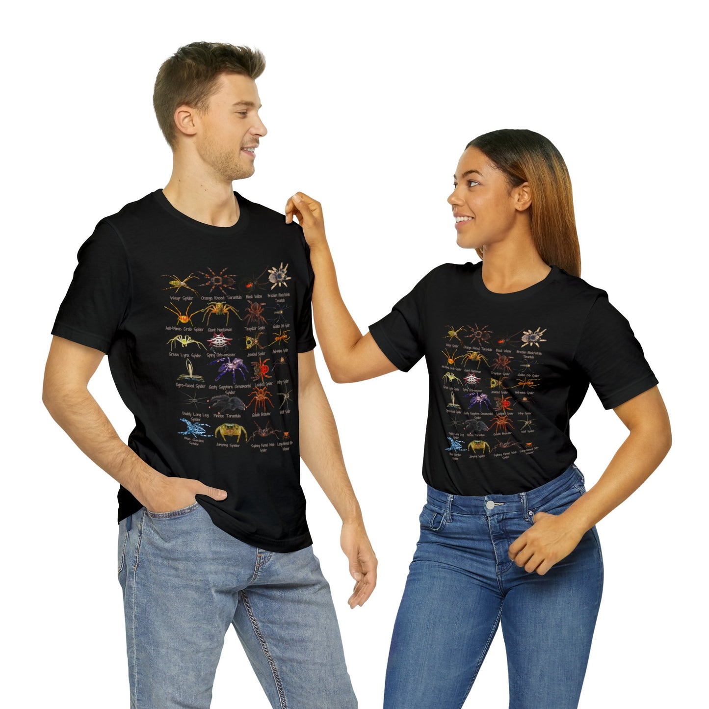 Stupendous Spiders T-shirt with 24 unique spiders