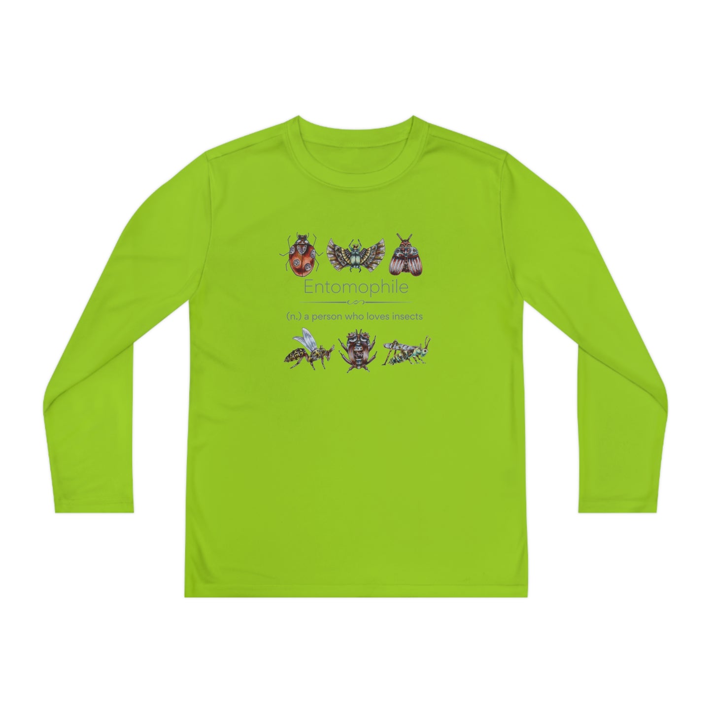 Entomophile II - Lover of Insects and Bugs Youth Long Sleeve Competitor Tee