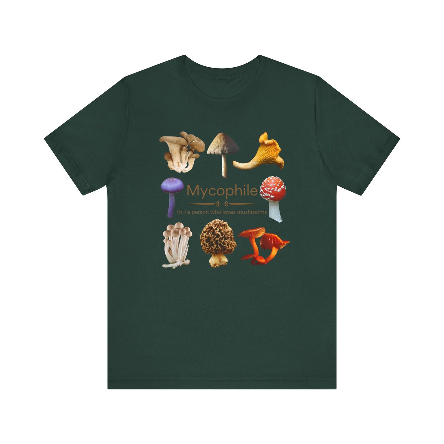 Mycophile (realistic) - mushroom lover T-shirt