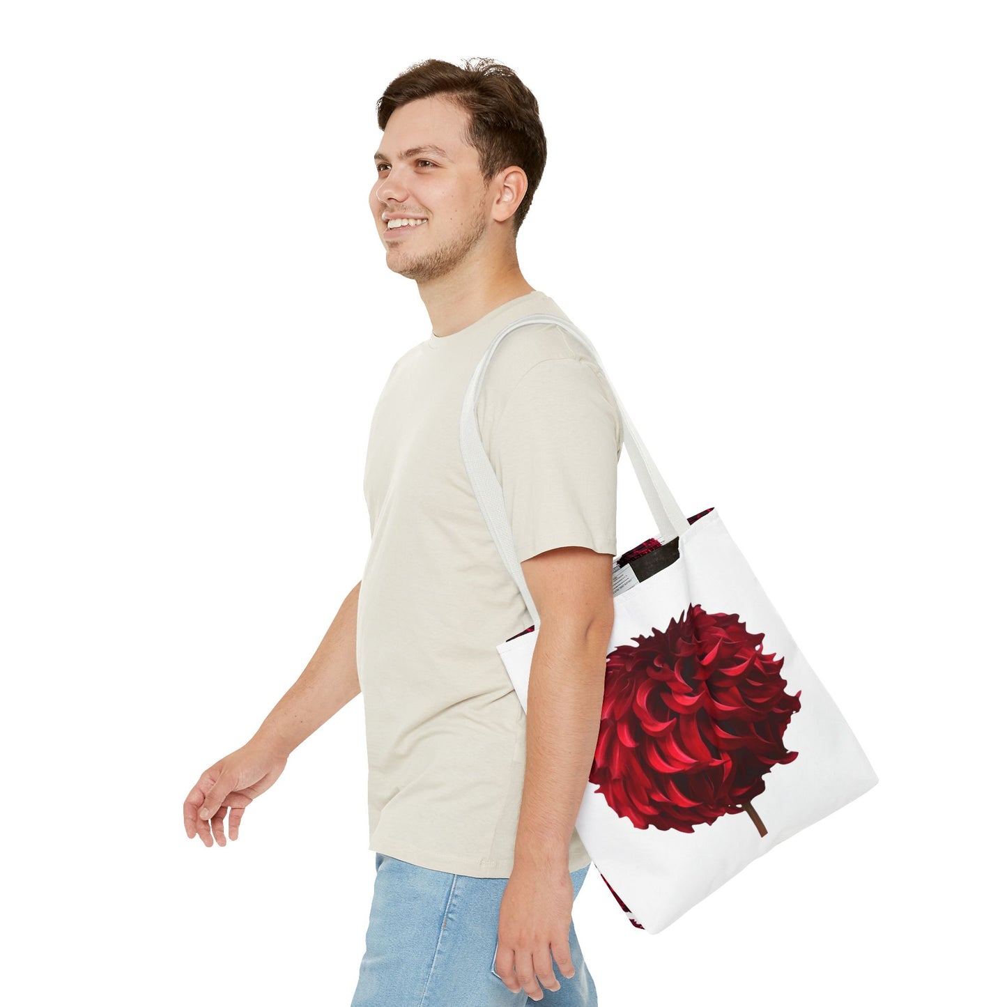 Red Dahlia Tote Bag