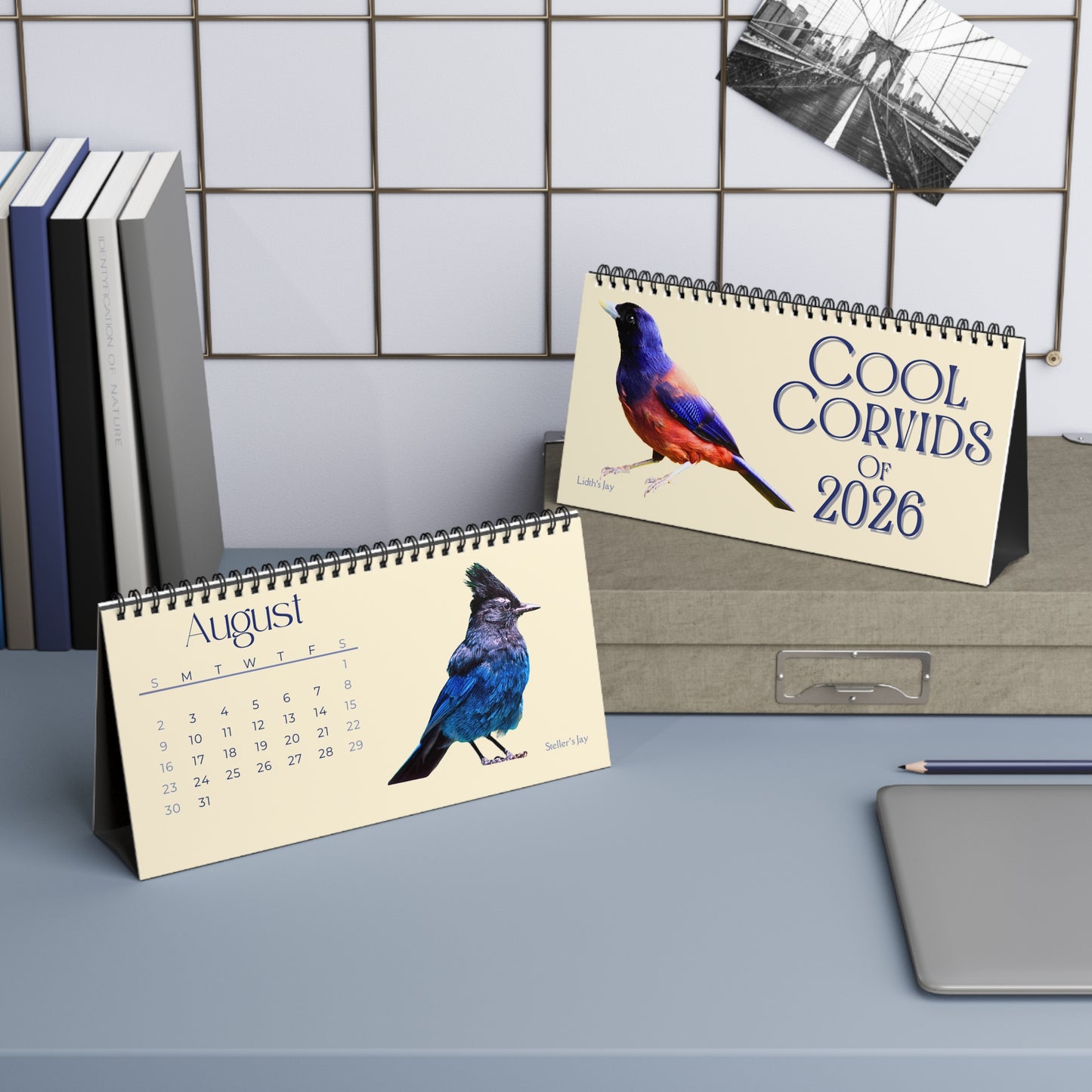 Cool Corvids of 2026 Desktop Calendar