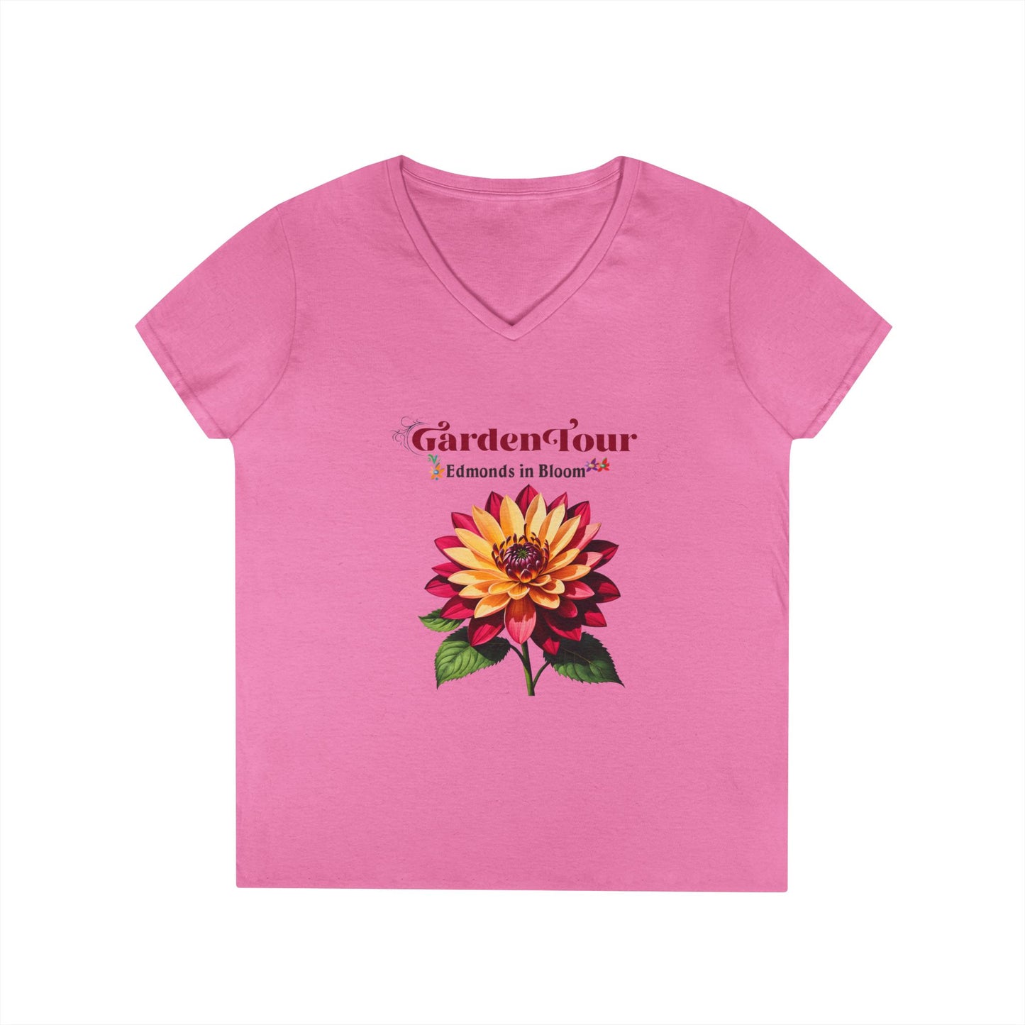 Edmonds in Bloom Garden Tour 2026 Ladies' V-Neck T-Shirt