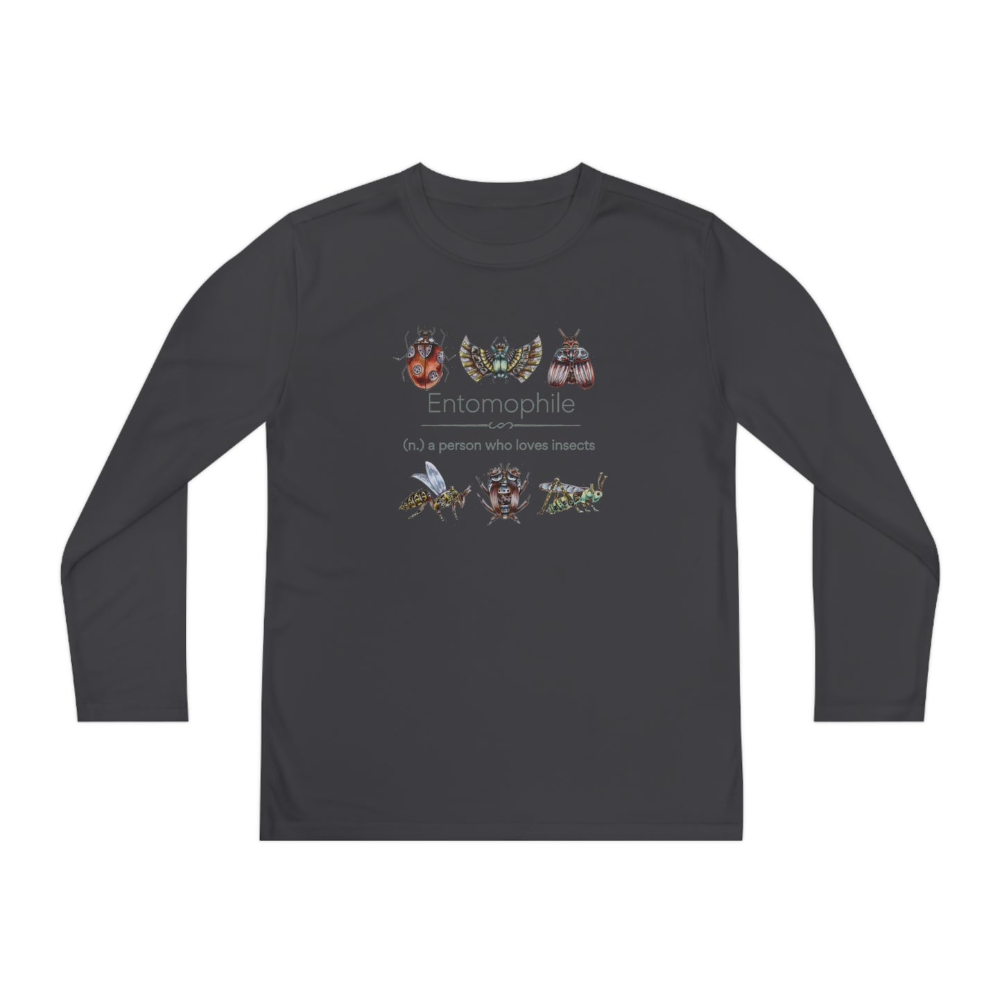 Entomophile II - Lover of Insects and Bugs Youth Long Sleeve Competitor Tee