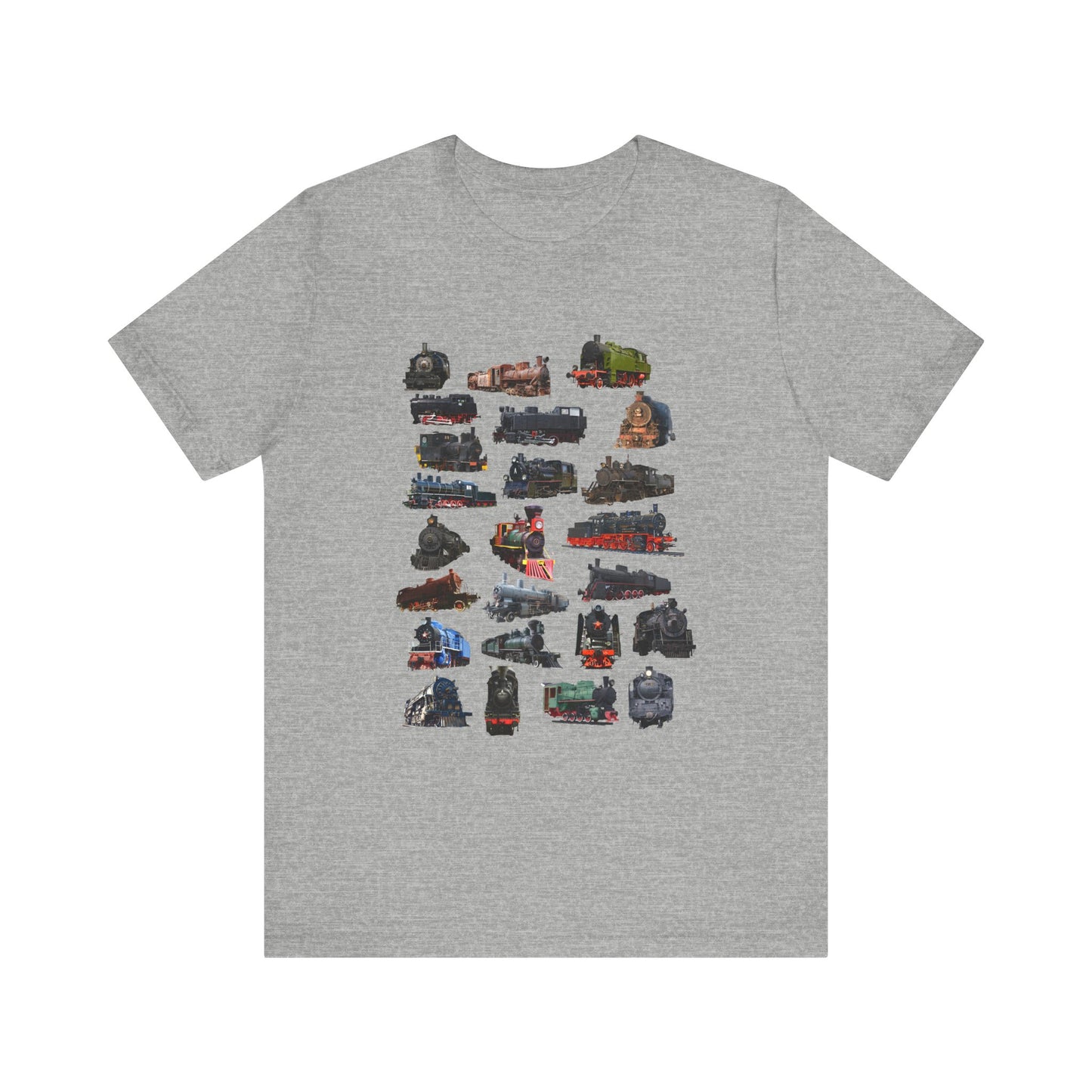 Locomotive Steam Engines Unisex Jersey Short Sleeve Tee