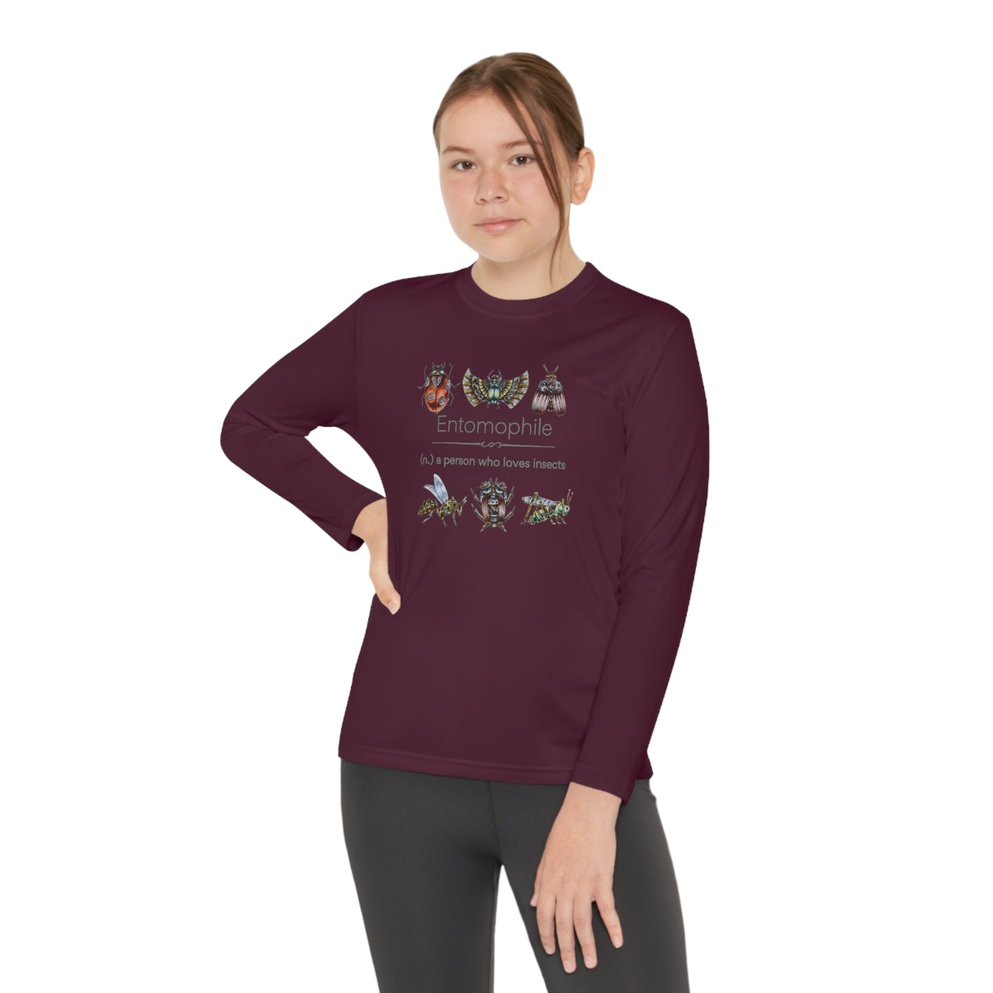 Entomophile II - Lover of Insects and Bugs Youth Long Sleeve Competitor Tee