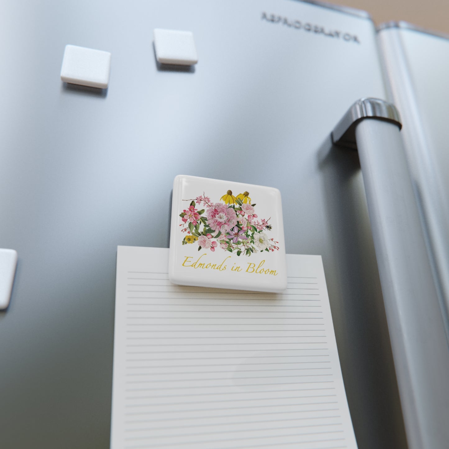 Edmonds in Bloom Porcelain Magnet, Square