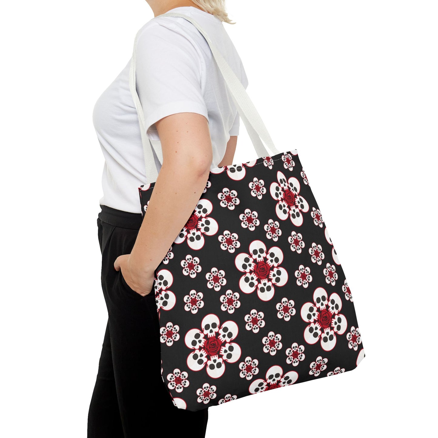 Skull Flower Tote Bag