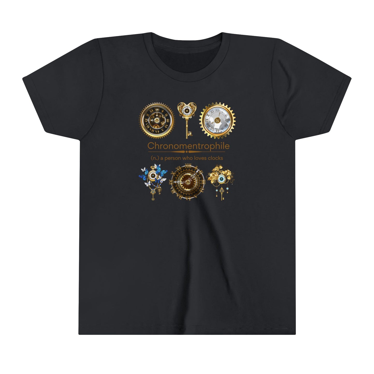 Chronomentrophile - Clock Lover Youth Short Sleeve Tee