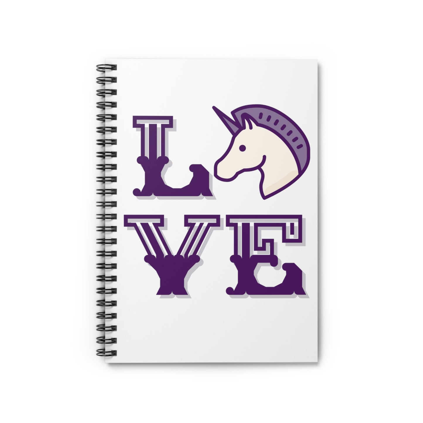 Unicorn LOVE Spiral Notebook - Ruled Line