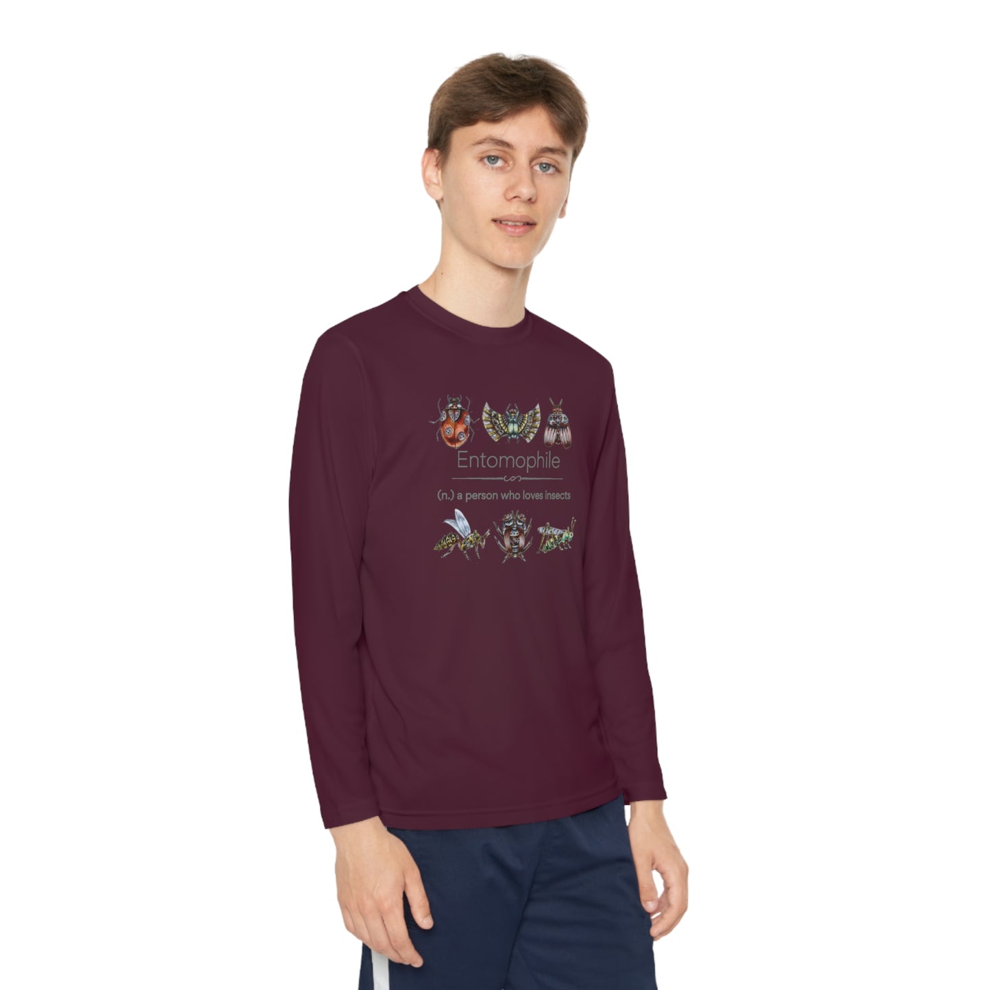 Entomophile II - Lover of Insects and Bugs Youth Long Sleeve Competitor Tee