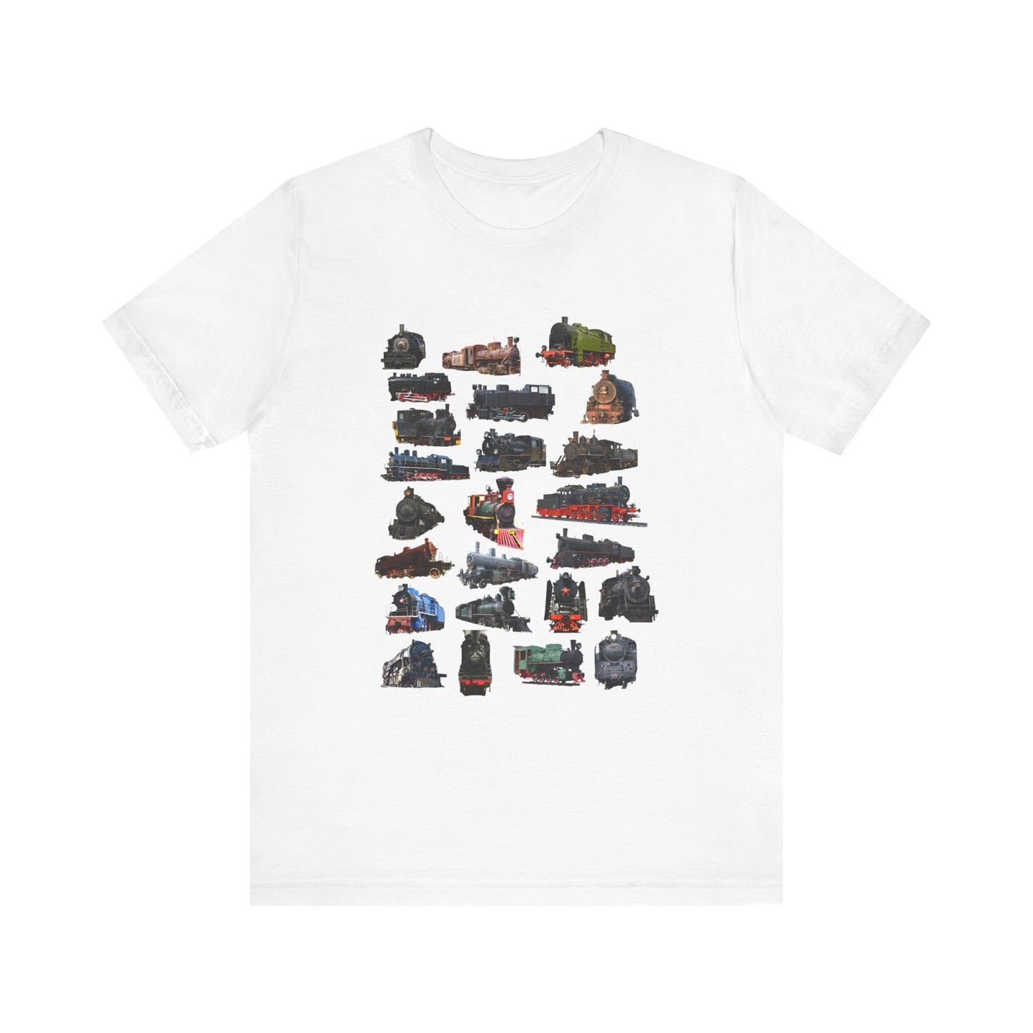 Locomotive Steam Engines Unisex Jersey Short Sleeve Tee