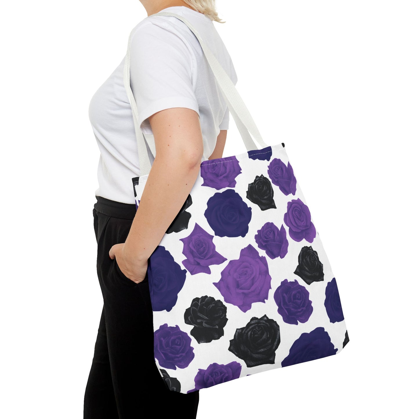 Dark Purple Roses Tote Bag