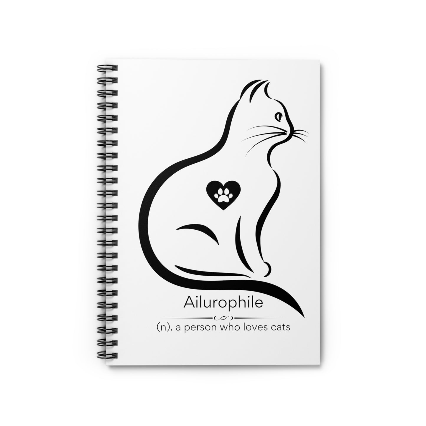 Ailurophile Spiral Notebook - Ruled Line