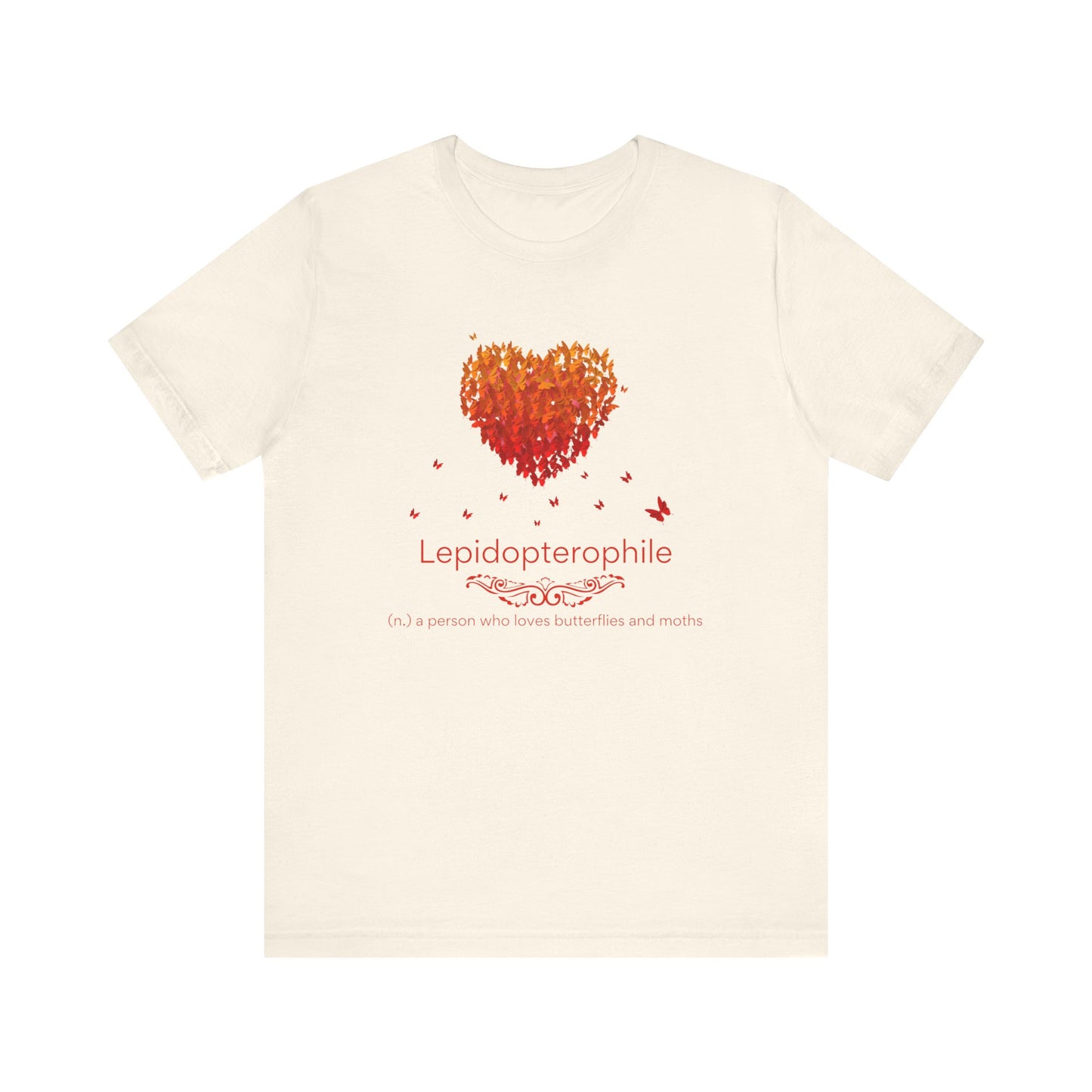 Lepidopterophile - lover of butterflies and moths (red theme) T-shirt