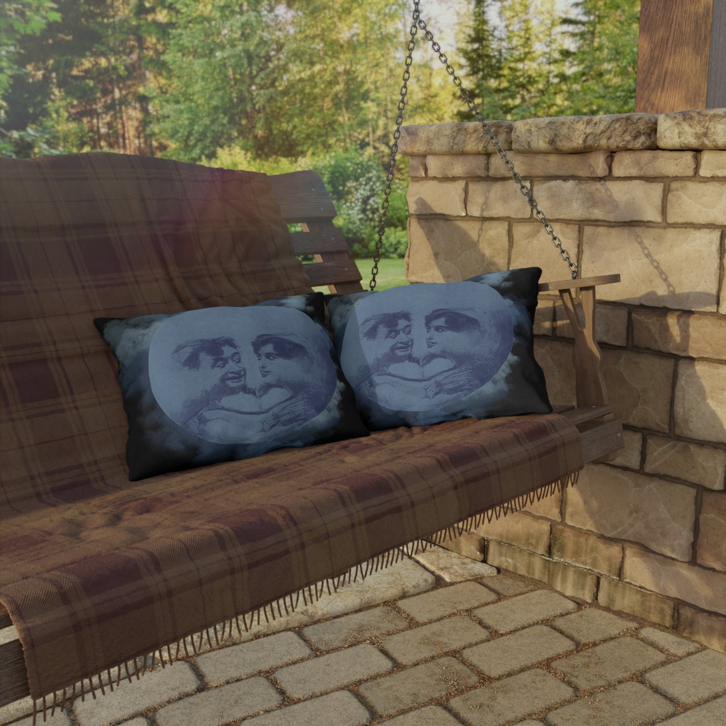 Lover's Blue Moon Outdoor Pillows