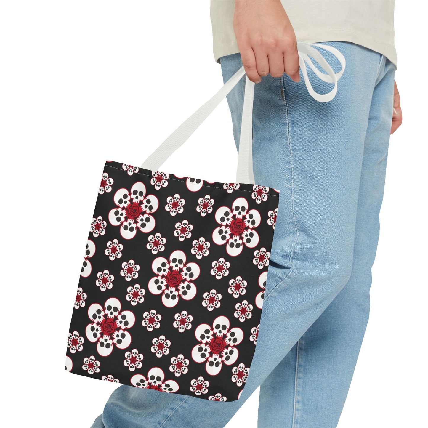 Skull Flower Tote Bag