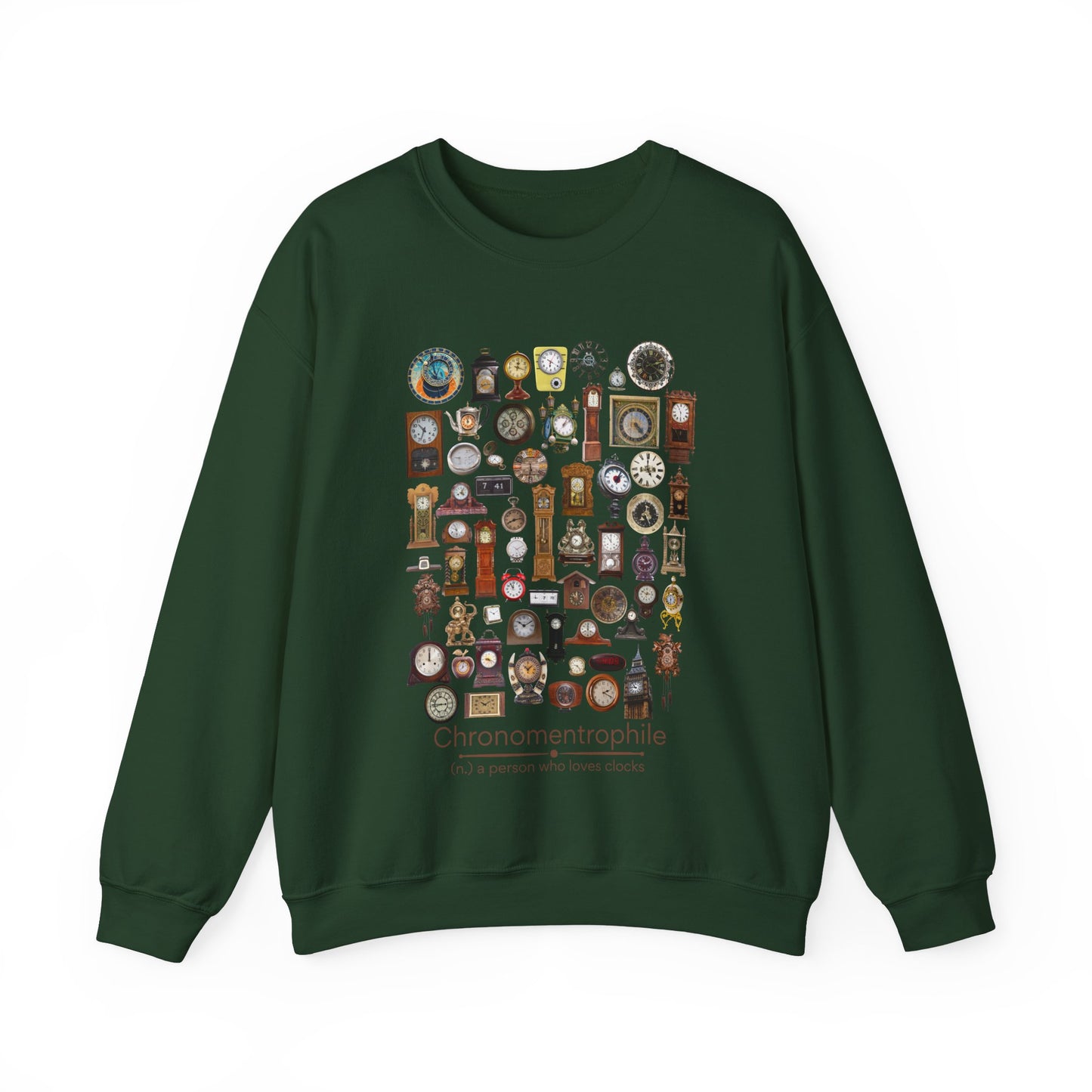 Chronomentrophile - Clock Lover Unisex Heavy Blend™ Crewneck Sweatshirt