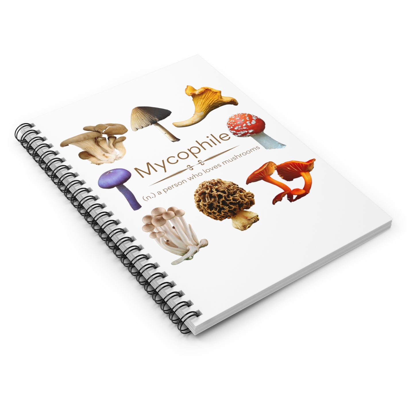 Mycophile (realistic) - lover of mushrooms Spiral Notebook - Ruled Line