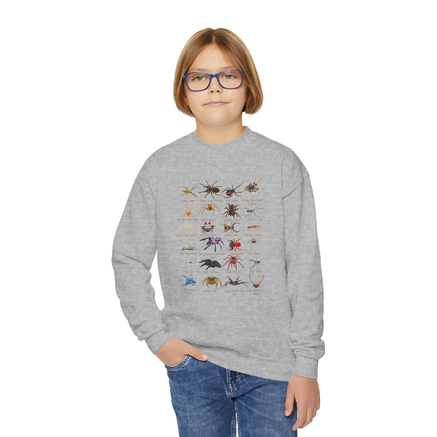 Stupendous Spiders Youth Crewneck Sweatshirt