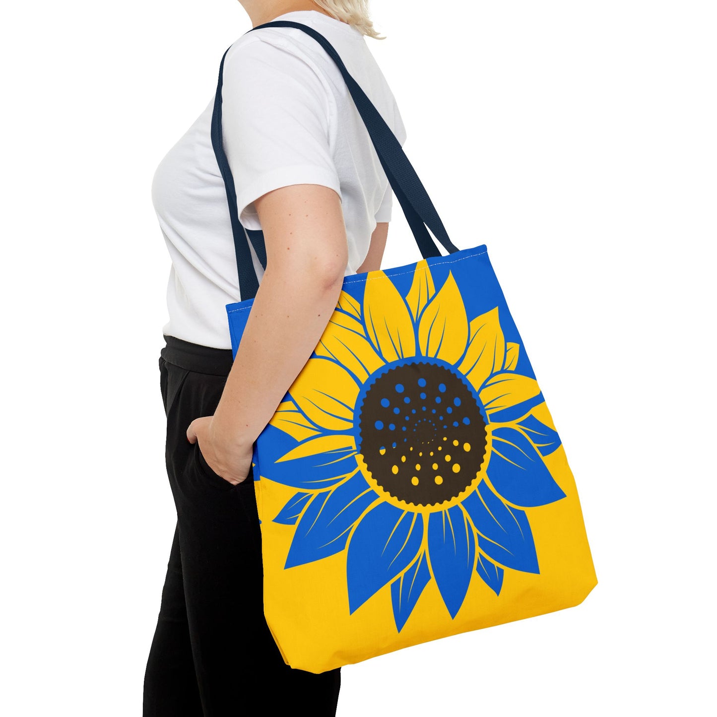 Ukrainian Flag Sunflower Tote Bag