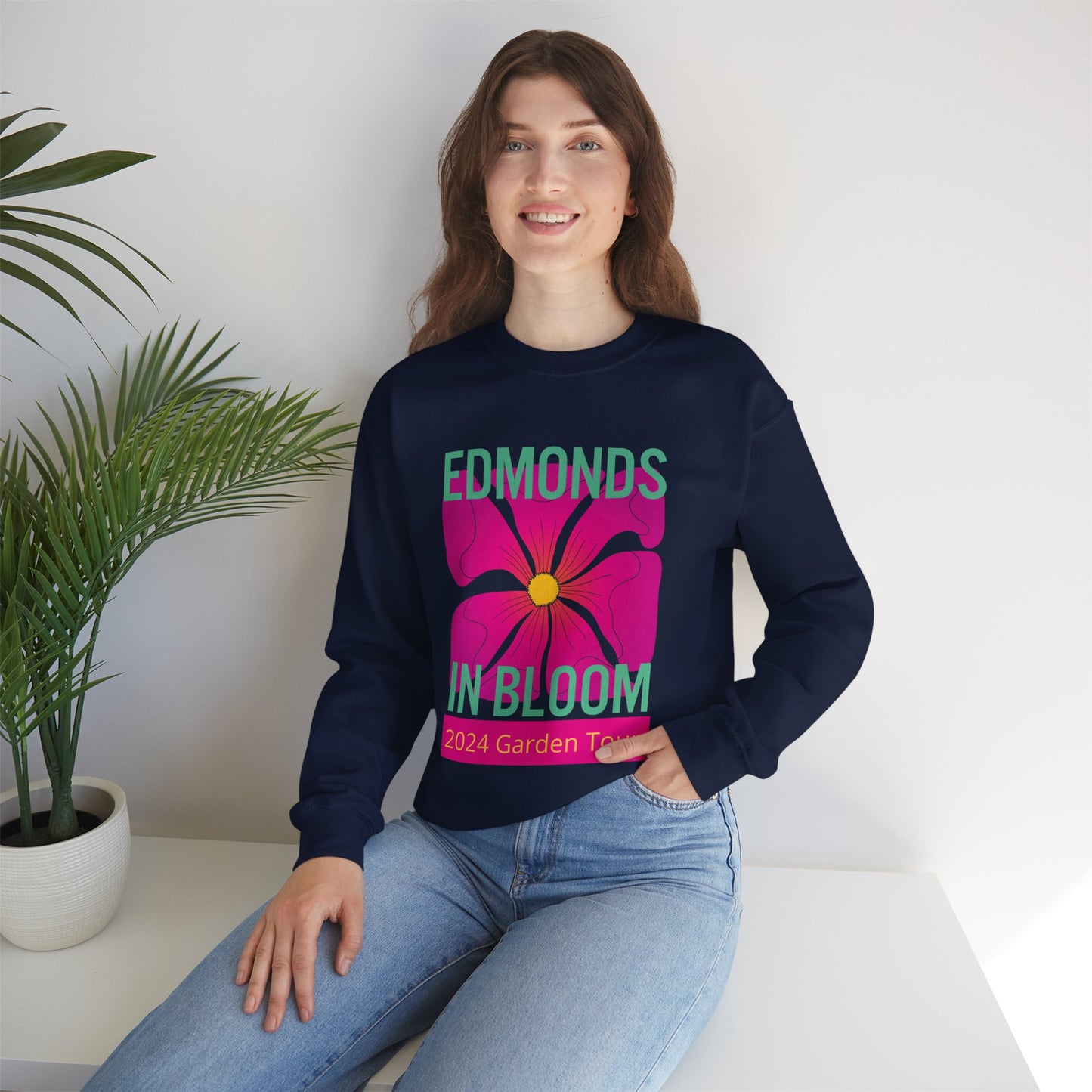 Edmonds in Bloom 2024 Garden Tour Unisex Heavy Blend™ Crewneck Sweatshirt