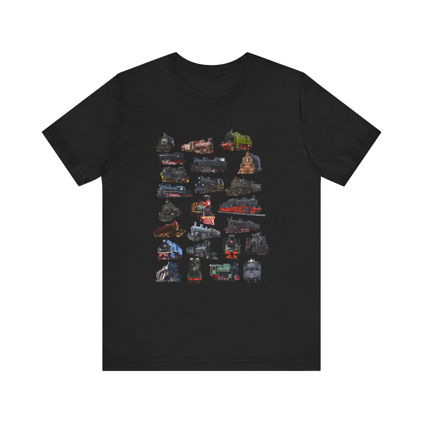 Locomotive Steam Engines Unisex Jersey Short Sleeve Tee