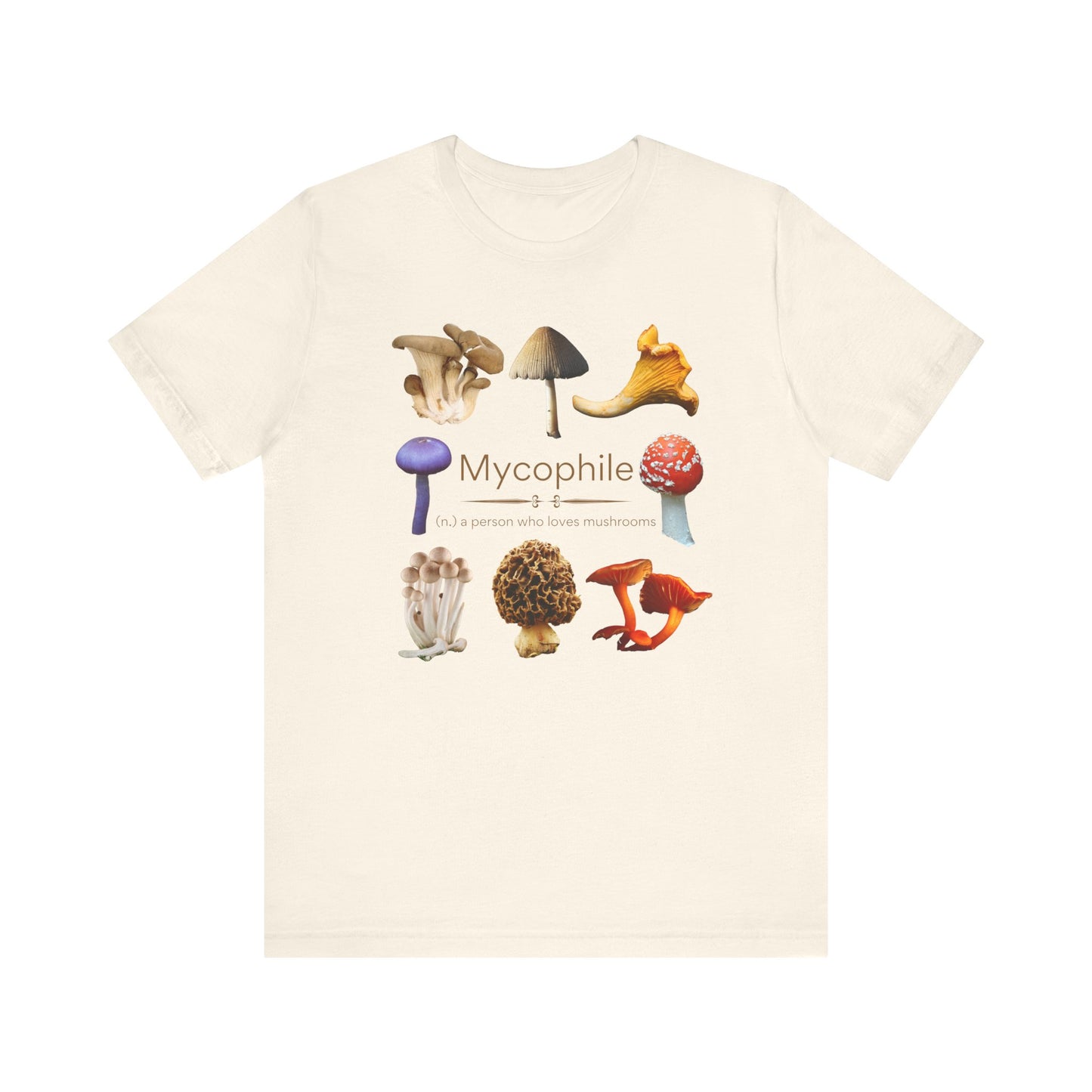 Mycophile (realistic) - mushroom lover T-shirt