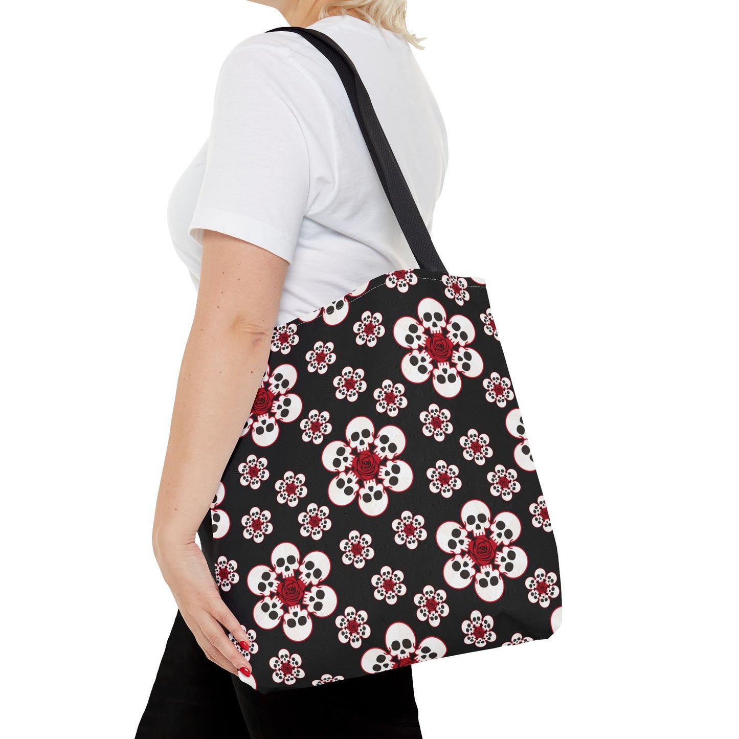 Skull Flower Tote Bag