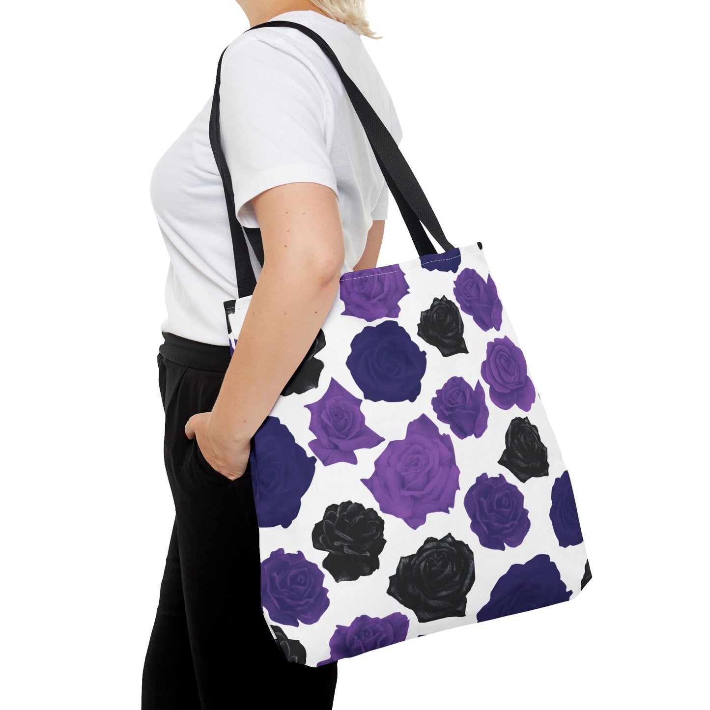 Dark Purple Roses Tote Bag