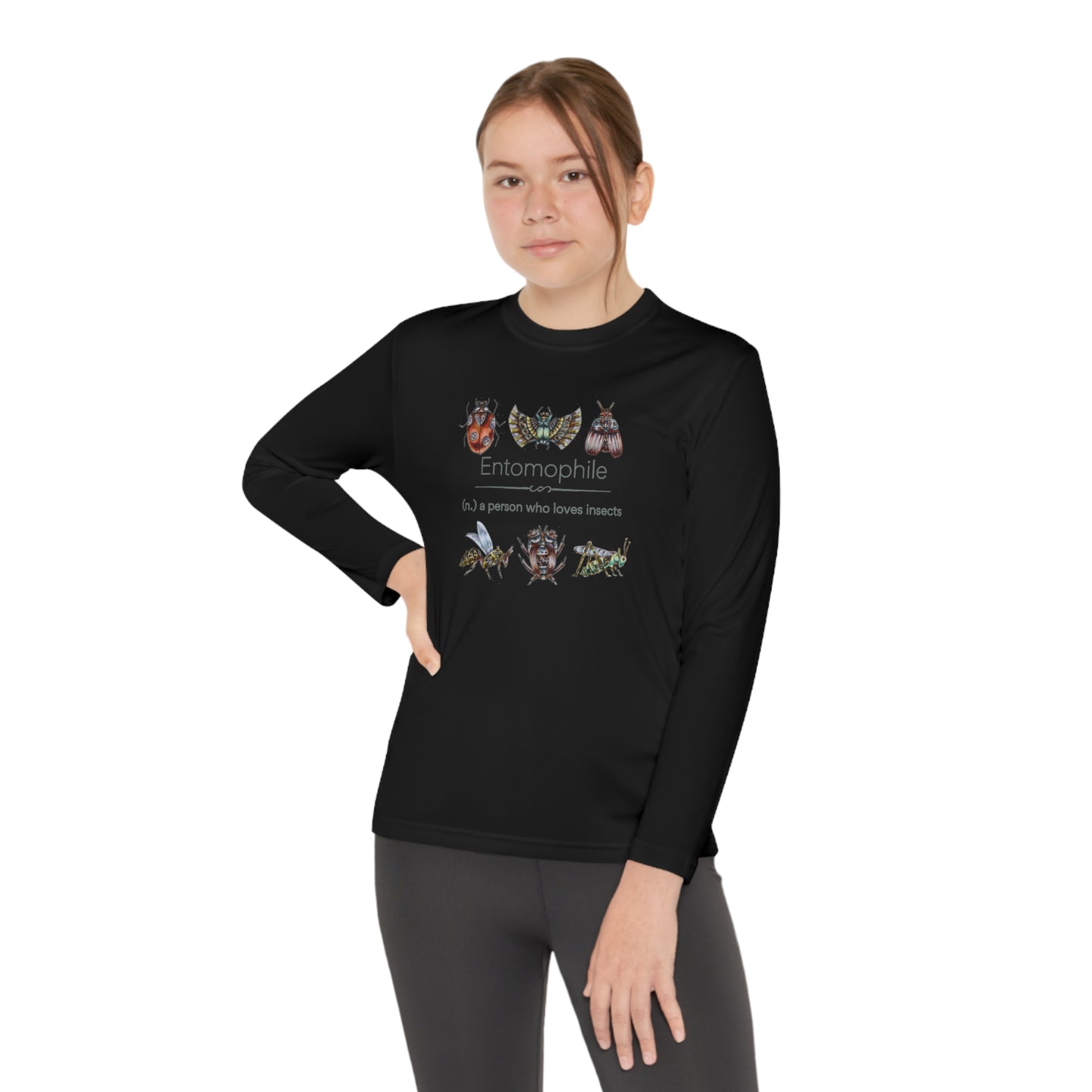 Entomophile II - Lover of Insects and Bugs Youth Long Sleeve Competitor Tee