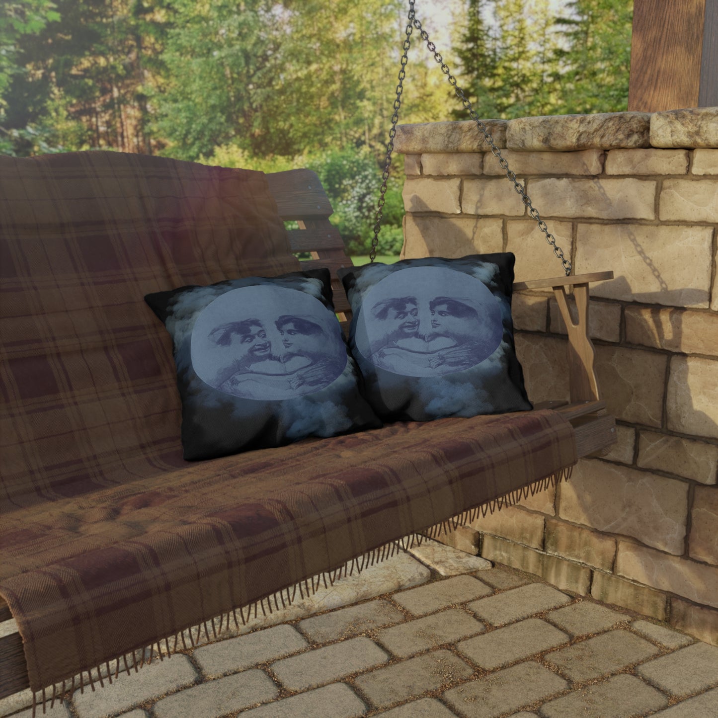 Lover's Blue Moon Outdoor Pillows