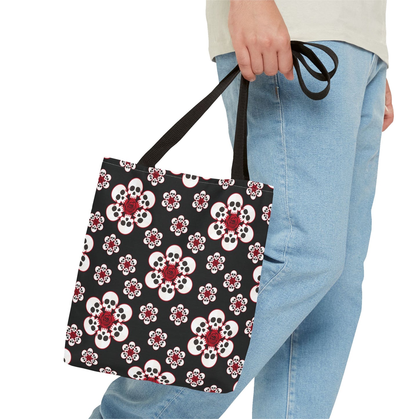 Skull Flower Tote Bag