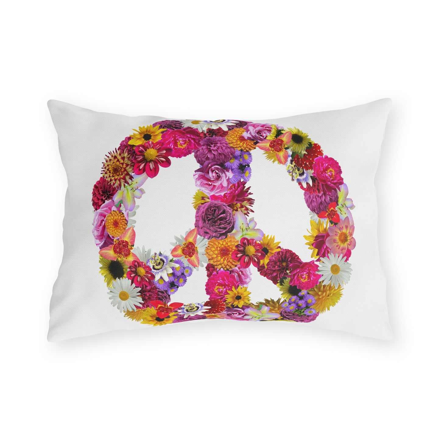 Peace-Full Flowers Outdoor Pillows