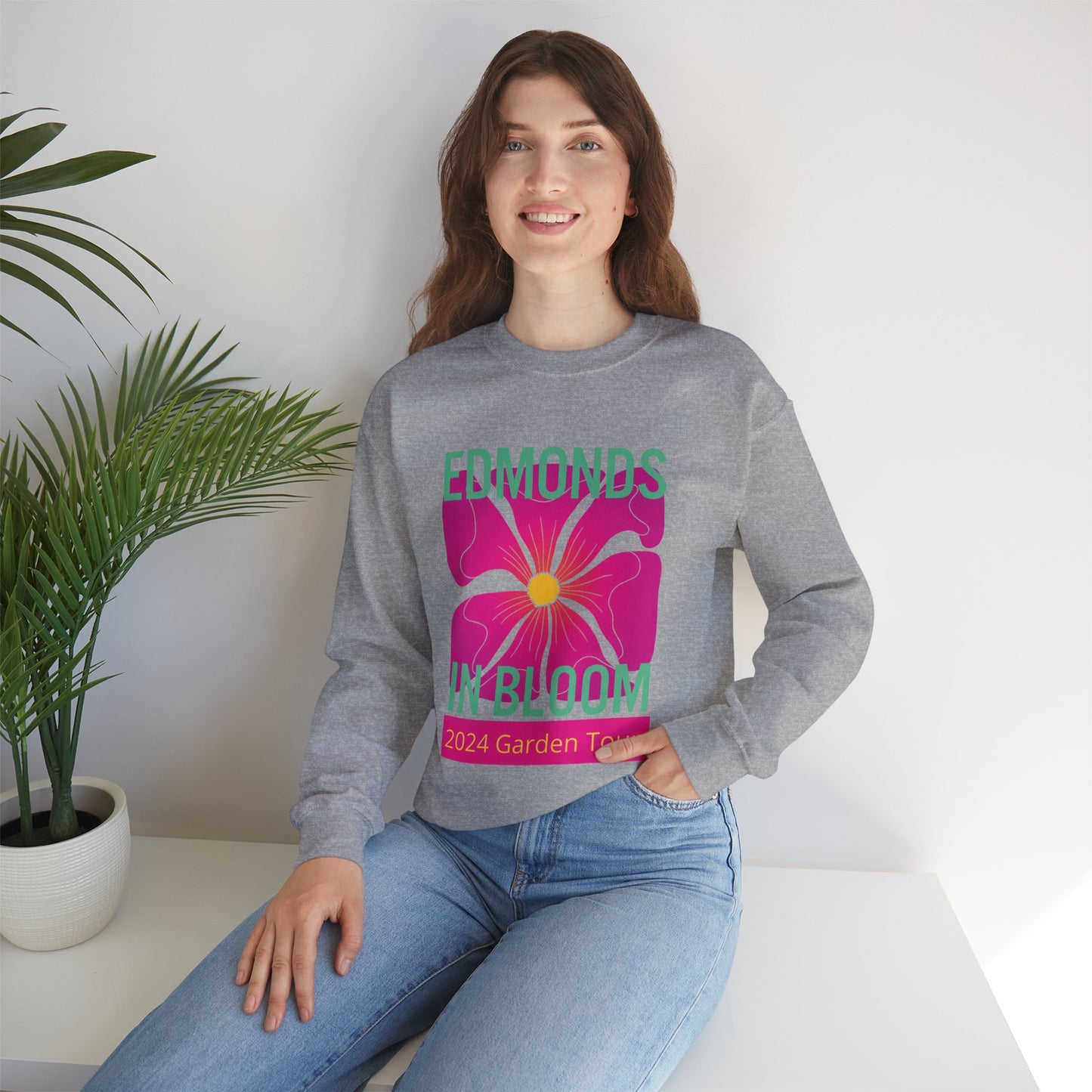 Edmonds in Bloom 2024 Garden Tour Unisex Heavy Blend™ Crewneck Sweatshirt