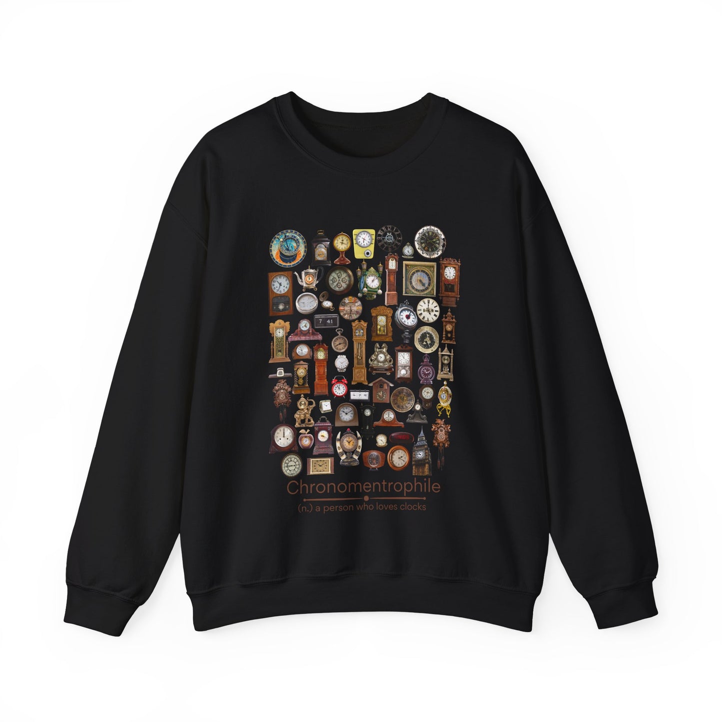 Chronomentrophile - Clock Lover Unisex Heavy Blend™ Crewneck Sweatshirt