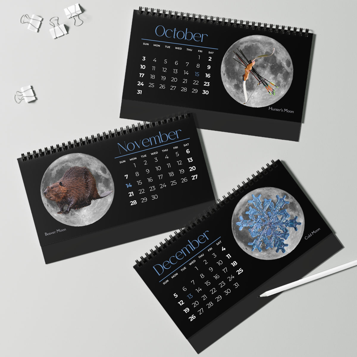 Full Moon Names of 2027 Desktop Calendar