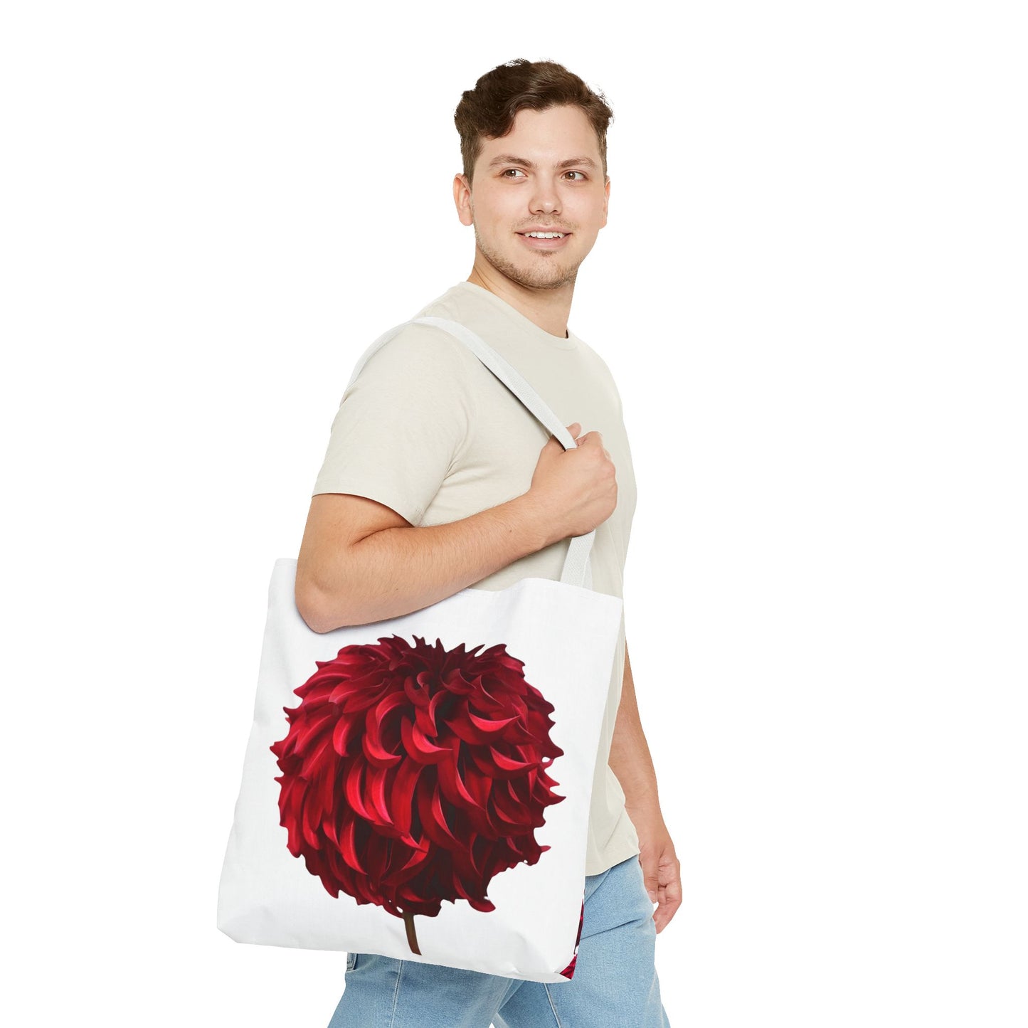 Red Dahlia Tote Bag