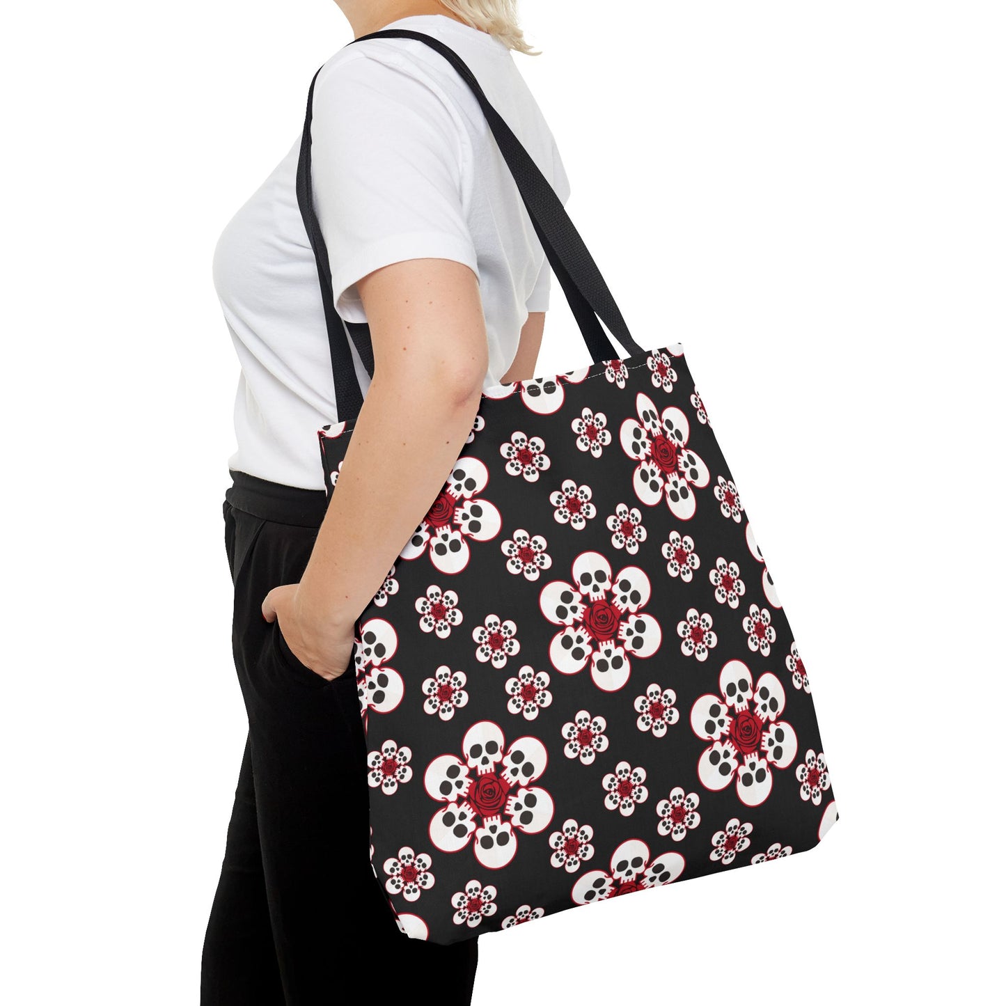 Skull Flower Tote Bag
