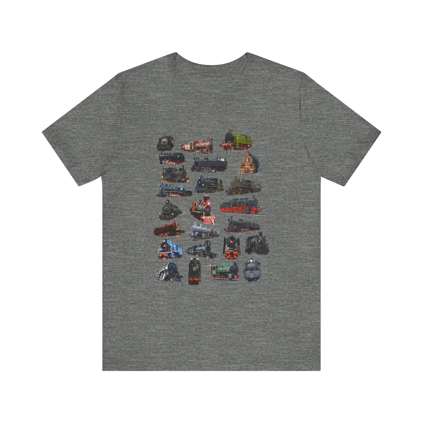 Locomotive Steam Engines Unisex Jersey Short Sleeve Tee