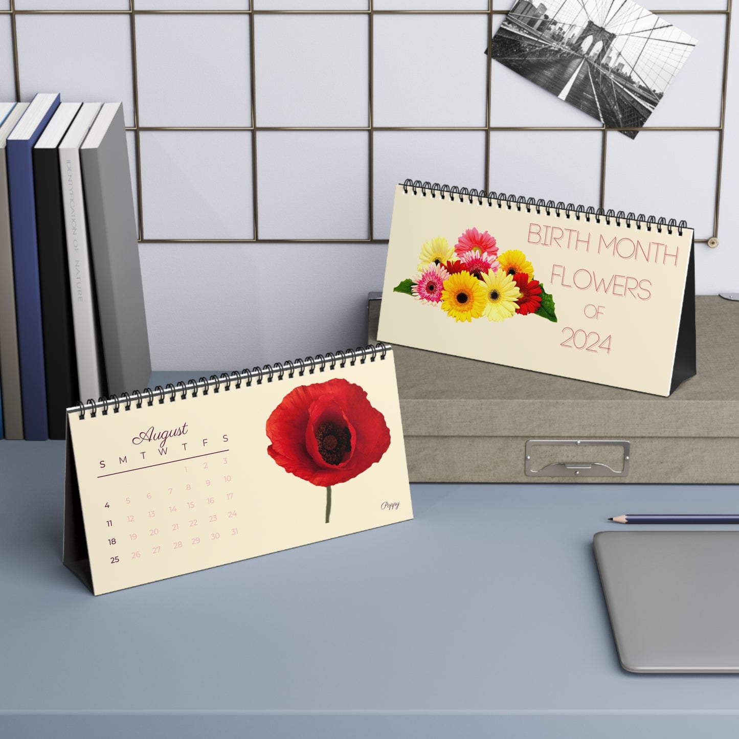 Birth Month Flowers of 2024 Desk Calendar