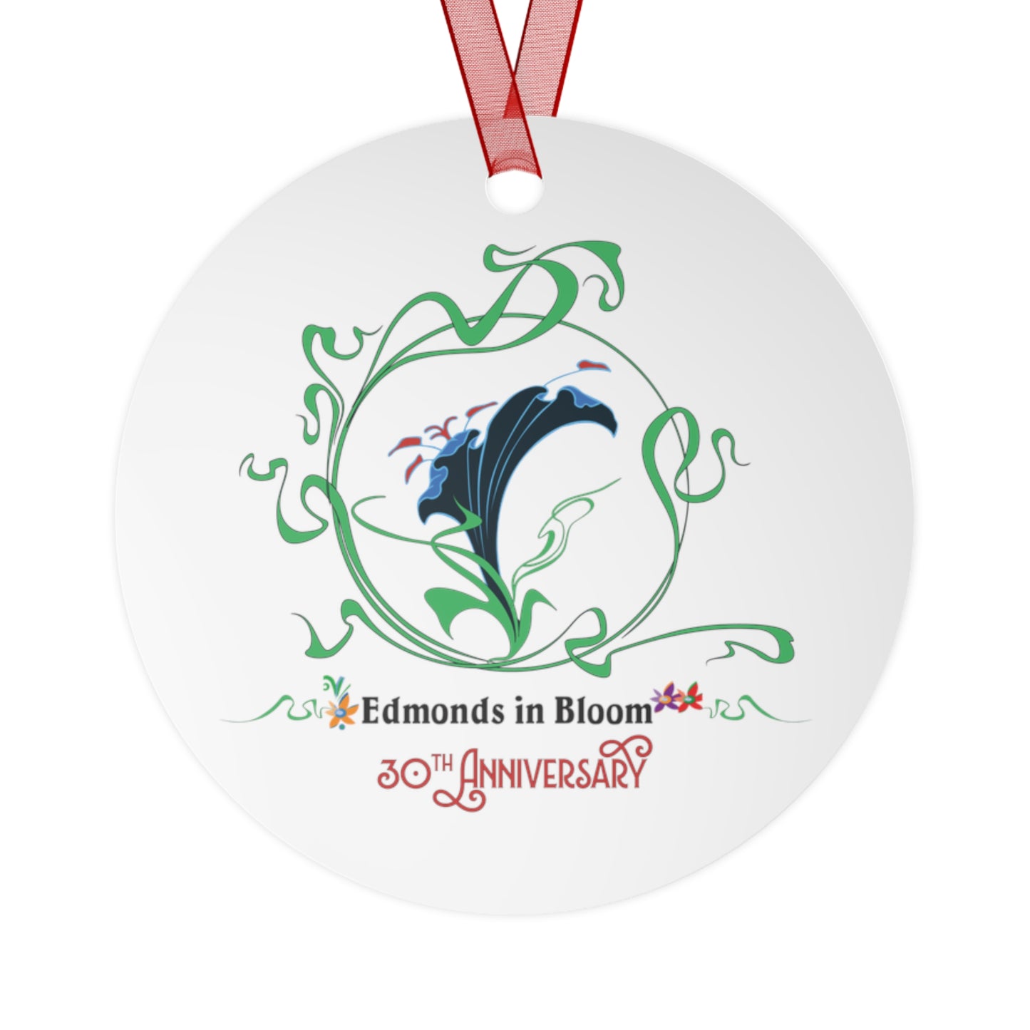 Edmonds in Bloom 30th Anniversary Metal Ornaments