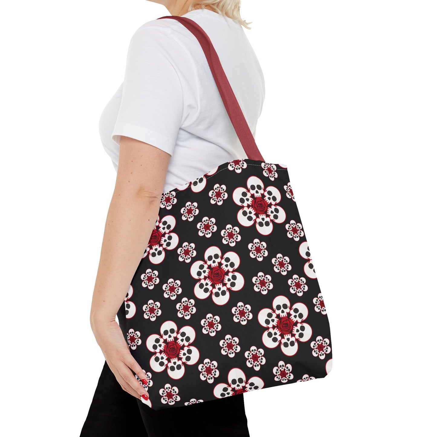 Skull Flower Tote Bag