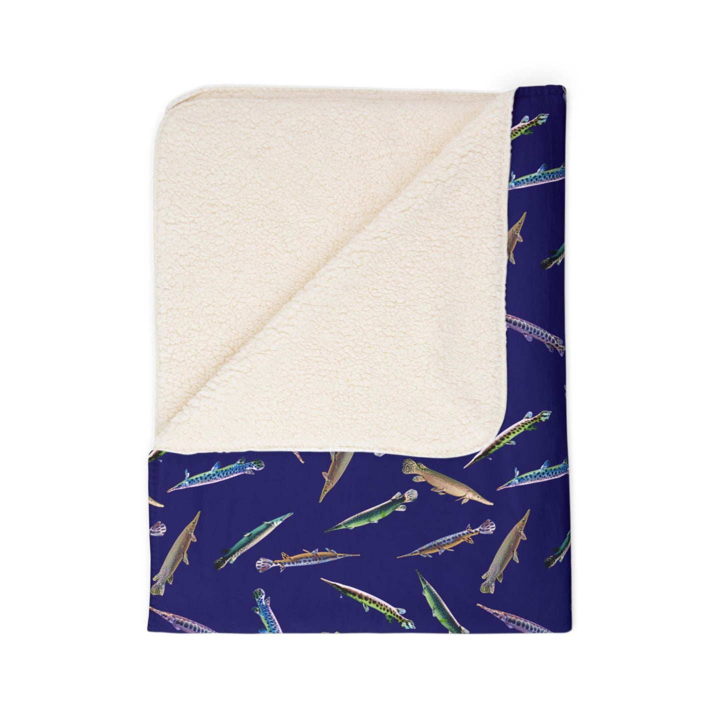 Glorious Gars Patterned Fleece Sherpa Blanket