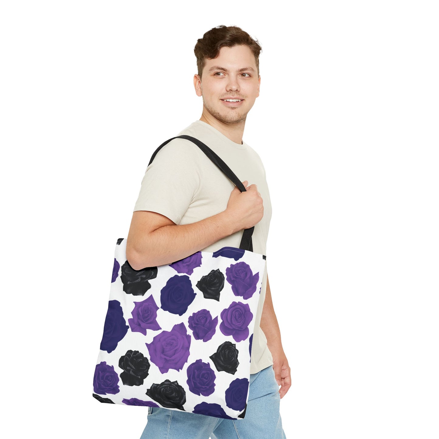 Dark Purple Roses Tote Bag